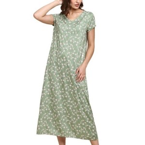 Camisón de Algodón para Mujer, Transpirable, Cómodo, Ajuste Relajado, Ropa de Dormir, Vestido para Dormir a Diario - Product Image 4