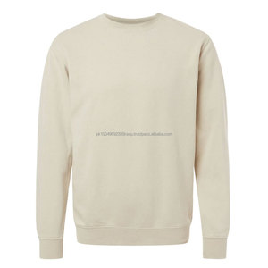 เสื้อสเวตเชิ้ตคอกลมผ้าฝ้ายเนื้อหนาสำหรับผู้ชายเสื้อสเวตเตอร์คอกลมผ้าคอตตอนเนื้อเรียบๆผลิตจาก100% - Product Image 4