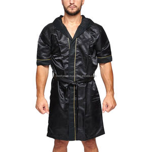 Conjunto de Bata de Boxeo con Logotipo Personalizado, Bata con Capucha de Satén para Caminar al Ring, Ropa de Boxeo Transpirable y Duradera, Venta al Por Mayor - Product Image 1