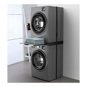 Kit de colonne de séchage BASE SPACE Torre 0935160, support en tissu gris noir foncé pour pièces de machine à laver, 60x55x8cm, installation facile - Product Image 4
