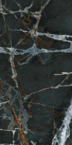 Carreaux de sol en porcelaine décoratifs en marbre noir opale 600x1200mm, utilisés pour les salles, les centres commerciaux et les petites villas de luxe. - Product Image 2