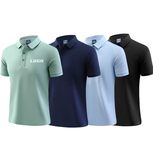 Polo homme Logo personnalisé Mélange de coton Manches courtes Couleur unie Golf Casual Business Uniform Wear - Product Image 1