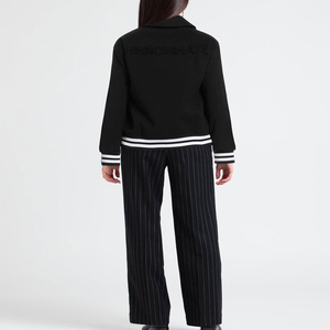 OEM Custom Vintage College Baseball Varsity Jacket Women Breathable Winter Embroidery <b>Cotton</b> Sleeves Custom Design - Product Image 3