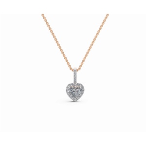 Colgante con Diamante Cultivado en Laboratorio de Corte Corazón de 0.620 Ct, Joyería de Oro de 9 KT, 14 KT y 18 KT, Proveedor Mayorista OEM B2B para Exportación - Product Image 1