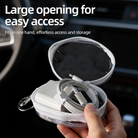 Sac de rangement portable pour chargeur avec porte-clés anti-perte, ensemble chargeur de téléphone 20W, câble de données à charge rapide Type-C, sac de rangement personnalisé
