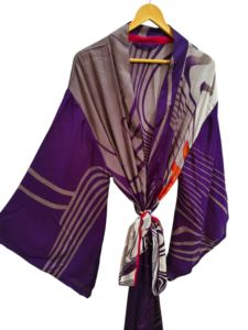 Camisa de Fiesta, Kimono de Seda para Mujer, Multicolor, Suave, Ropa de Casa, Blusa de Seda Multicolor, Kimono Corto, Talla Única, Estilo Lounge - Product Image 4