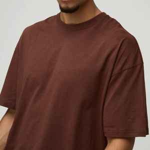 เสื้อยืดโอเวอร์ไซซ์สำหรับผู้ชายเสื้อยืดครอปโบซี่พิมพ์ลายเสื้อผ้าฝ้ายสตรีท2025 240ก. - Product Image 6