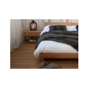 Cama de plataforma de teca sólida minimalista-Artesanía Indonesia natural - Product Image 4