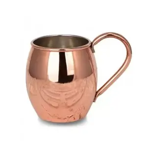 Turkish Copper Moscow Mule Mug Antique Look Glass 500 ml COPPER Color