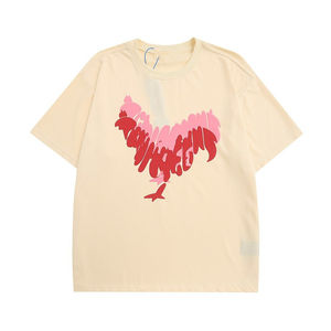 T-shirt surdimensionné uni 100% coton personnalisé, poids lourd, mousse personnalisée, logo en 3D, t-shirt à impression bouffante pour hommes, vente en gros - Product Image 4