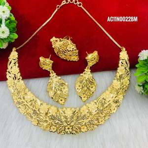 Wedding Bridal Necklace Set Gold Plated Fashion Jewellery All Type Design One Gram New Design - Product Image 4
