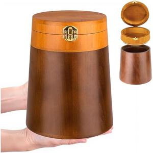 Urnes de crémation en bois faites à la main écologiques de qualité supérieure pour garder les cendres humaines avec service personnalisé disponible - Product Image 3