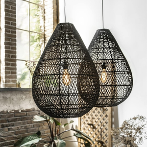 โคมไฟหวายสีดำแบบเรียบง่ายสไตล์ฝรั่งเศสแบบดั้งเดิมที่ทันสมัยโคมไฟระย้าหรูหราโคมไฟเพดานเวียดนามสำหรับบ้านโรงแรมและรีสอร์ท - Product Image 6