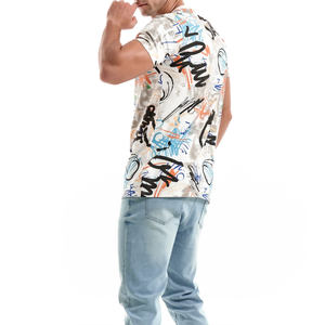 Camiseta deportiva de secado rápido personalizada para hombre de poliéster 100%, Camiseta con estampado de sublimación de patrón sólido transpirable de alta calidad - Product Image 6