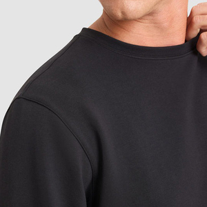 เสื้อสเวตเชิ้ตคอกลมแบบกำหนดเอง ผ้าฝ้าย 100% เสื้อสเวตเชิ้ตเฟรนช์เทอร์รี่แบบเรียบง่าย สตรีทแวร์ เสื้อฮู้ดผ้าฟลีซแบบกำหนดเองสำหรับผู้ชาย สตรีทแวร์ - Product Image 5