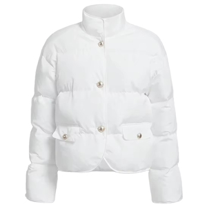 Chaqueta acolchada ligera personalizada para mujeres_niñas chaquetas femeninas de manga larga transpirables OEM al por mayor - Product Image 1