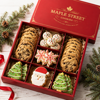 Boîtes cadeaux personnalisées pour biscuits avec fenêtre, emballages de boulangerie haut de gamme pour biscuits, desserts et friandises de fêtes