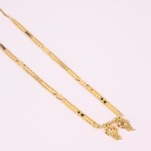 Mangalsutra ชุบทองแบบดั้งเดิมสำหรับผู้หญิงของขวัญในโอกาสพิเศษสำหรับงานแต่งงานฤดูกาลทองแดงทองเหลือง chapado En Oro laminado - Product Image 2