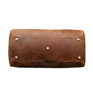 กระเป๋าทรงดัฟเฟิลกระเป๋าเดินทางสำหรับยิมหนังแท้ขนาดใหญ่หรูหรามีสไตล์ใส่ได้ทั้งชายและหญิงมีซิปปิดดีไซน์ล่าสุดราคาถูก - Product Image 3