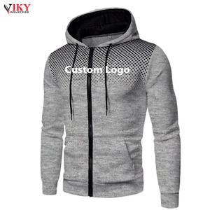 Sudadera con capucha y cremallera de forro polar suave y grueso para hombre, básica y lisa, de VIKY INDUSTRIES - Product Image 2