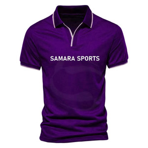 Polos pour hommes unisexes de couleur unie en coton 100% respectueux de l'environnement de haute qualité Logo personnalisé - Product Image 1