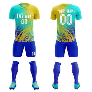 Camiseta de Fútbol Personalizada 100% Poliéster, Impermeable, Ligera, de Secado Rápido y Transpirable, Color Sólido, Personalizable, Corta, Estampada - Product Image 1