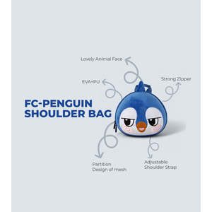 FC-Penguin Lightweight EVA + Plush Waterproof Shoulder Bag for Kids <b>Backpacks</b> - Product Image 3