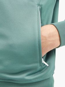 Ensemble survêtement pour homme d'hiver, deux pièces, sweat-shirt et pantalon avec logo sur le devant, tissu polaire respirant pour l'entraînement sportif - Product Image 4
