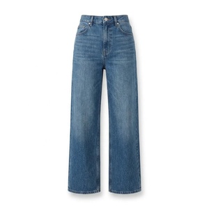 Low MOQ Womens Barrel Leg <b>Jeans</b> Womens Frayed Hem Denim <b>Jeans</b> Womens <b>Jeans</b> For Casual Fashion Brands - Product Image 2