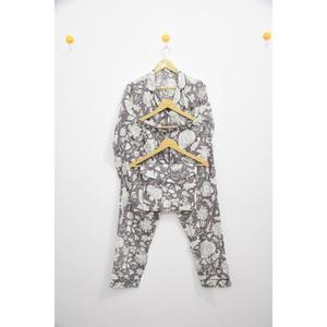 Conjunto de Pijama 100% Algodón con Estampado a Mano, Ropa de Dormir para Mujer, Conjuntos de Pijamas Cómodos para Mujer - Product Image 3