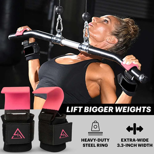 Ganchos de Neopreno de la Mejor Calidad para Levantamiento de Pesas con Logotipo Personalizado, Antideslizantes, Cómodos, Transpirables, Unisex, para Ejercicio en Gimnasio - Product Image 4
