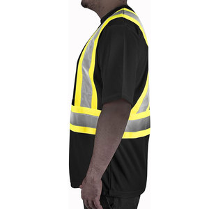 Pakistan Manufacturer Safety Reflective T-<b>shirt</b> Custom Design Custom Color Safety Reflective T-<b>shirt</b> - Product Image 4