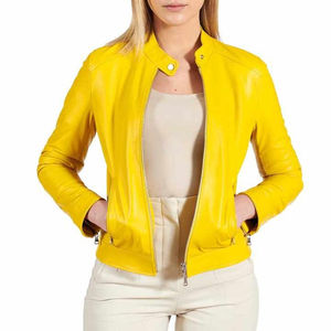 New Fashion Winter Women's Leather <b>Jacket</b> Stand <b>Collar</b> Printed Design Customizable Color Logo Waterproof Windproof at Nurak - Product Image 4