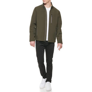 Chaqueta de invierno de concha suave impermeable para hombre, abrigo cortavientos con estampado de hojaldre, lona teñida Lisa para uso en exteriores - Product Image 3