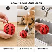 Jouet à mâcher pour chien 2 en 1, boule dentaire distributrice de friandises, entraînement IQ, soulagement de l'ennui, enrichissement interactif, rouleau en TPE pour le nettoyage des dents