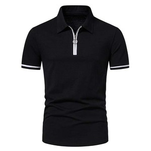 Jersey atlético con cremallera para hombre, tejido que absorbe la humedad, diseño ligero, polos de algodón 100% personalizados OEM para hombre a la venta - Product Image 3