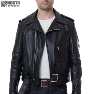 Chaqueta de cuero de bombardero de camuflaje con logotipo personalizado de alta calidad a prueba de viento para hombres OEM ODM servicio personalizado - Product Image 2