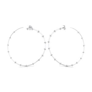 Pendientes de Aro de Diamantes Cultivados en Laboratorio CVD HPHT de Alta Calidad REYES en Plata de Ley 925, Joyería Fina con Certificación IGI para Mujer - Product Image 1