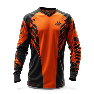 เสื้อเจอร์ซีย์มอเตอร์ครอสที่ทนทาน ปรับแต่งได้ ใส่ได้ทุกฤดู ระบายอากาศได้ดี % โพลีเอสเตอร์ เสื้อแจ็คเก็ตแบบยูนิเซ็กซ์ โพลีเอสเตอร์ 100% พิมพ์ลายดิจิทัล - Product Image 1