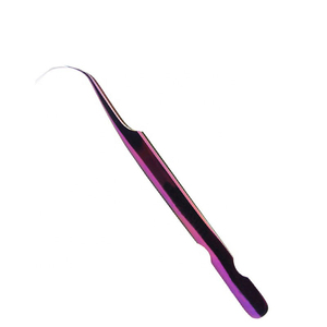 Pince à épiler en acier inoxydable pour extensions de cils, pointe fine, couleur et logo personnalisés, haute qualité, salon de beauté, prix de gros - Product Image 3