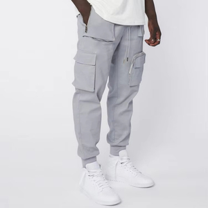 Pantalones cargo de algodón informales sueltos personalizados para hombre, pantalones de chándal de calle - Product Image 1