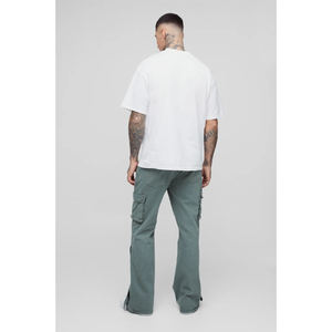 Pantalon cargo grande taille pour homme avec taille ajustable, tissu durable, plusieurs poches, coupe confortable pour un usage décontracté et en plein air - Product Image 5