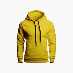 <b>Plain</b> Fleece Cotton/Polyester Winter Casual <b>Black</b> <b>Men's</b> <b>Hoodie</b> with Pocket Design Low MOQ Customizable Colors & OEM Service - Product Image 2