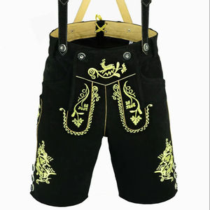 Personnalisé hommes de haute qualité 2025 Trachten Oktoberfest Lederhosen haut cuir bavarois Hosen brodé coupe-vent mi printemps - Product Image 1