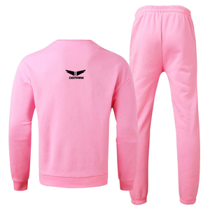 Sweat-shirt de jogging deux pièces pour hommes, poids lourd de haute qualité, logo personnalisé, survêtement d'hiver de grande taille, survêtements longs à bon prix - Product Image 6