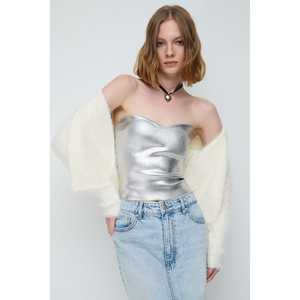 Top bustier métallique - Product Image 2