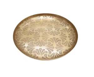 Plateau de service personnalisé en métal argenté de luxe haut de gamme pour la maison ou l'hôtel pour les célébrations du Ramadan Artisanat en métal artisanal - Product Image 4