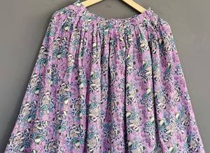 Falda Formal Larga hasta el Suelo con Estampado Floral de Algodón Hecha a Mano para Mujer, Talla Grande, Natural, Transpirable, Estilo Jaipur, Verano - Product Image 2