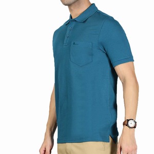 เสื้อสตรีทแวร์ OEM แบบสั่งทำพิเศษ มีกระเป๋าหน้า สำหรับผู้ชาย สไตล์ลำลอง ผลิตจากผ้าใยไผ่ เนื้อเจอร์ซีย์ แขนสั้น ติดกระดุม ระบายอากาศได้ดี แห้งเร็ว - Product Image 3