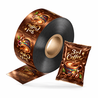 Film d'emballage alimentaire personnalisé en rouleau pour sachets, emballage plastique en rouleau pour chips, biscuits, café, bonbons